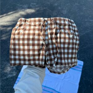Show Me Your MuMu Brown Checkered Kids Swim/Shorts